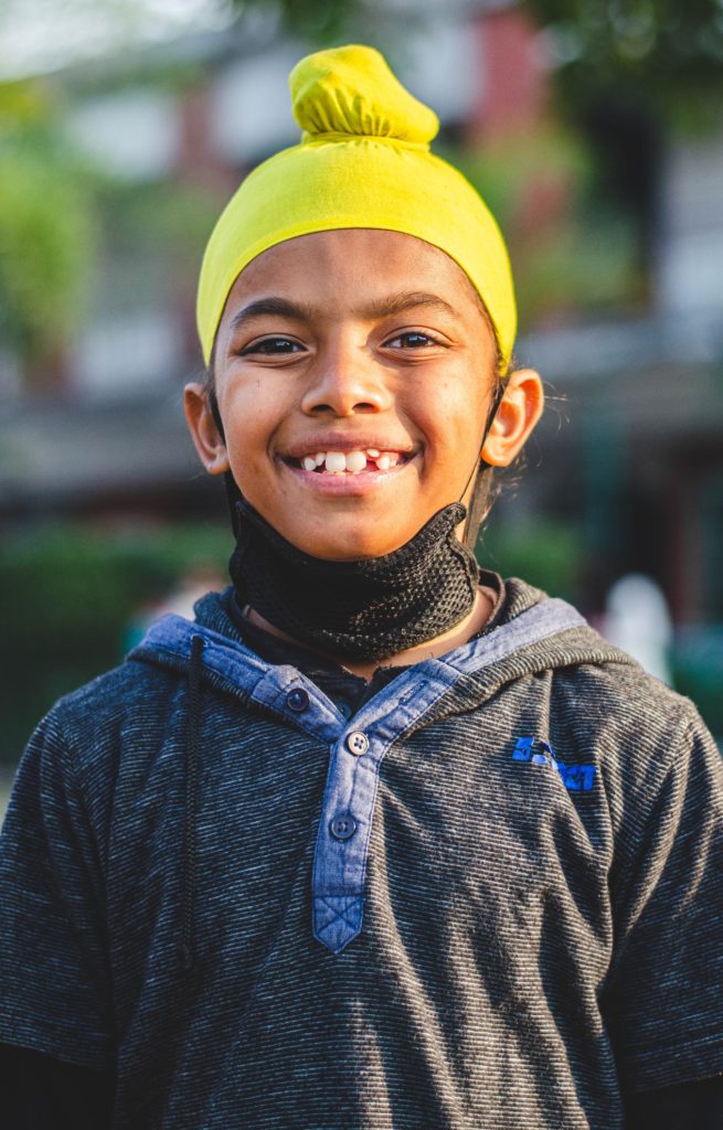*Sikh child smiling